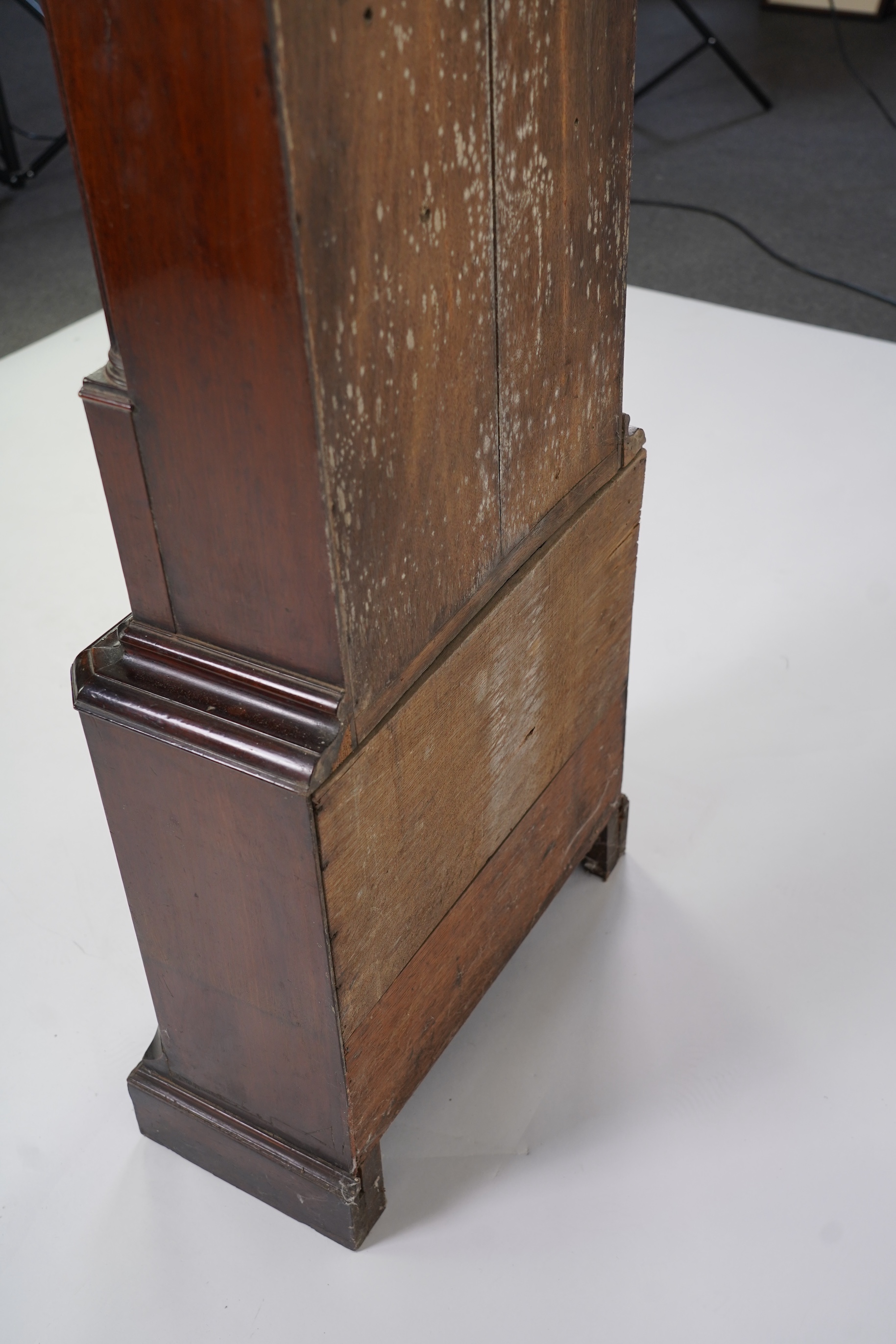 A mid 18th century mahogany eight day longcase clock, the inner chapter ring signed D. Seddon, Frodsham, for Daniel Seddon